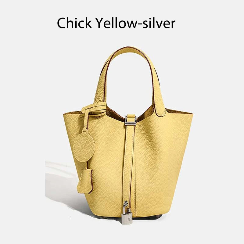 MENDY Women Bags Handbags Bucket Bag Real Leathe Fashion Tote Bag Genuine Leather Luxury Desginer Big Size Large Lady Hand Bags Quick Pick Grocers